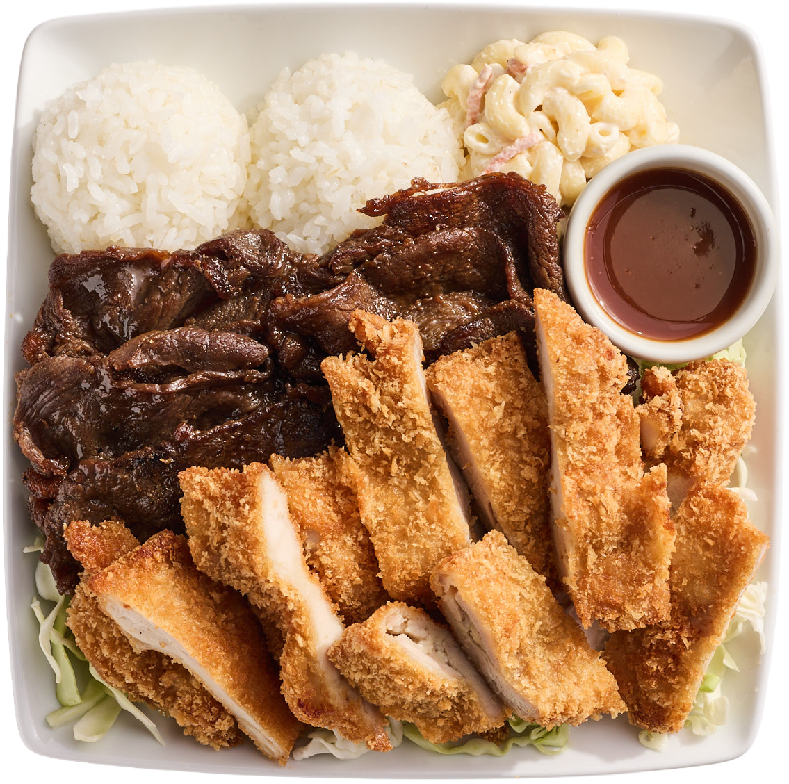 Half & Half Meat Combo plate