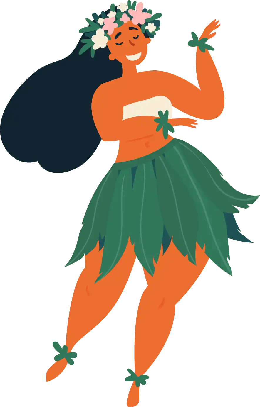 Hula girl dancing